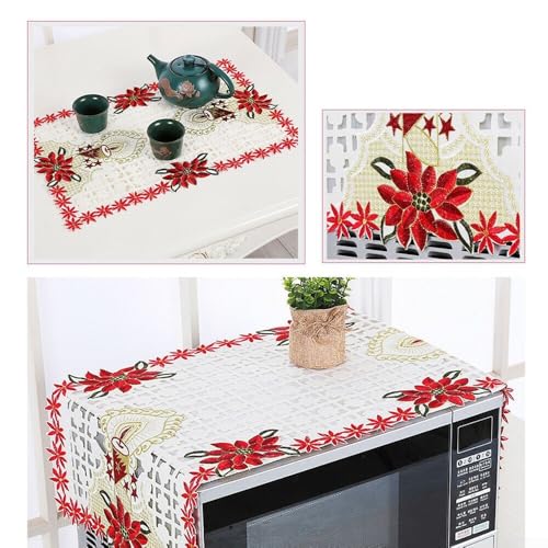 Schicke florale Spitze Esstischdecke Läufer verschönern Ihr Zuhause Dekor für Partys und besondere Feiern (85 x 85 cm runde Tischdecke) von SMZhomeone
