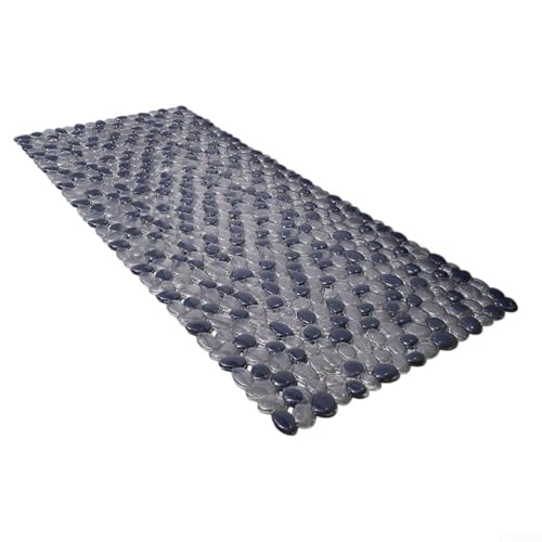 Schlanke PVC-Badezimmermatte mit hervorragender Traktion und leicht zu reinigenden Eigenschaften (schwarz) von SMZhomeone