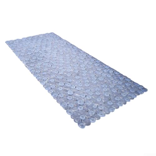 Schlanke PVC-Badezimmermatte mit hervorragender Traktion und leicht zu reinigenden Eigenschaften (weiß) von SMZhomeone