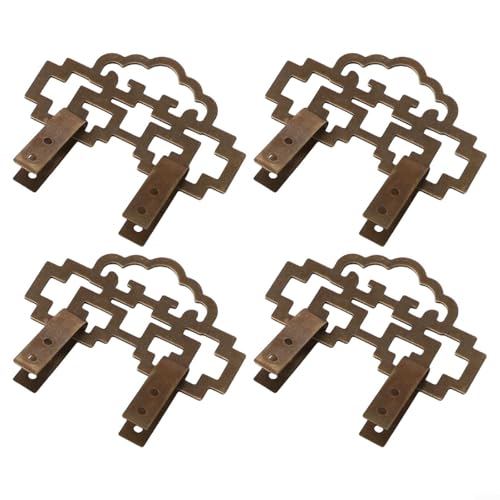 Set mit 4 antiken Messing-Rahmenhaken für Bilder, Spiegel und Dekorationsgegenstände von SMZhomeone