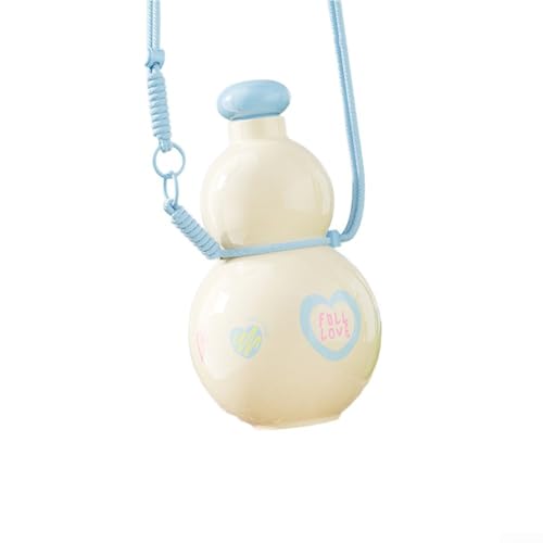 Stabile 880 ml Wasserflasche für den Außenbereich, Kürbisform mit tragbarem Design (weiß) von SMZhomeone
