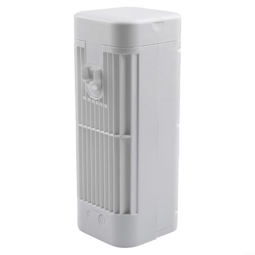Tragbarer Mini-Klimaanlagen-Desktop-USB-Ventilator mit 3 Geschwindigkeitsstufen für Büro, Zuhause, Schlafzimmer, Desktop-Luftkühler, tragbarer USB-Ventilator (2400 mAh) von SMZhomeone