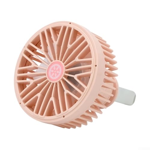 USB-Lüfter für das Auto mit 3 Geschwindigkeiten einstellbarer Kühlung und geräuscharmer Funktion, ausgestattet mit weichem Gummi-Clip für sichere Befestigung (Rosa) von SMZhomeone