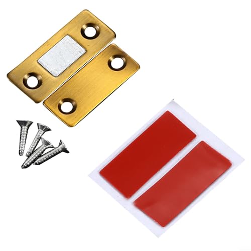 Unsichtbarer magnetischer Tür-Saugnapf für Kleiderschrank, Schubladen, Schrank, kaltgewalzter Stahl, wasserdicht (Rotbronze) (gelbe Bronze) von SMZhomeone