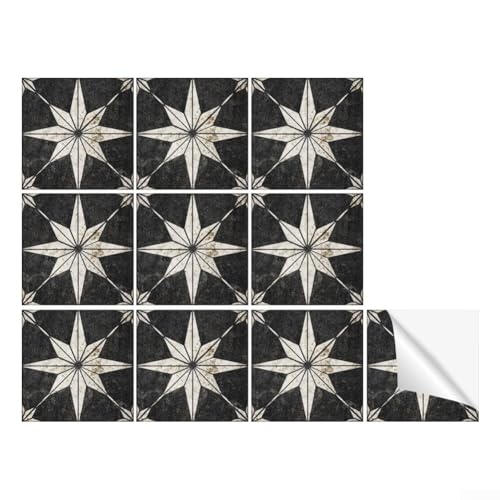 Verschönern Sie Ihre Wände mit realistischen Kunstleder-Fliesenaufklebern, pflegeleichtes Design (15 x 15 cm) von SMZhomeone
