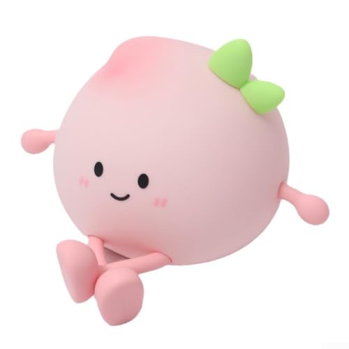 Weiches Pfirsich-Nachtlicht, buntes Design, zeitgesteuerte Abschaltfunktion und praktischer Telefonständer (buntes Licht) von SMZhomeone