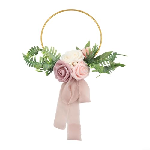 Wunderschön gestalteter künstlicher Rosenkranz für Hochzeiten und besondere Anlässe, müheloses Aufhängen für sofortige Dekoration (blau) von SMZhomeone