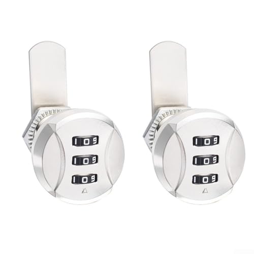 Zahlenschloss, Zinklegierung, 3-stellig, verstellbar, 19 mm, 24 mm, 30,5 mm, schlüssellose Sicherheit für Briefkasten, Schrank, Schublade und Spind, schwarz (schwarz) von SMZhomeone