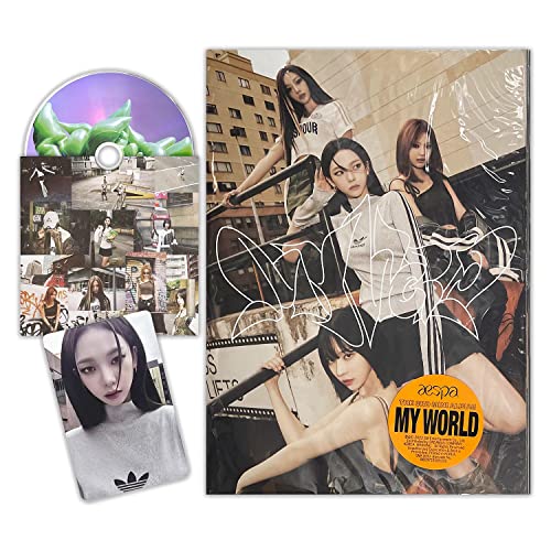 aespa - Drittes Mini-Album [MY WORLD] (Tabloid Ver.) Boulevardcover + Boulevardblätter + CD-R + Fotokarte + Poster + 2-polige Buttons + 4 zusätzliche Fotokarten von Generic