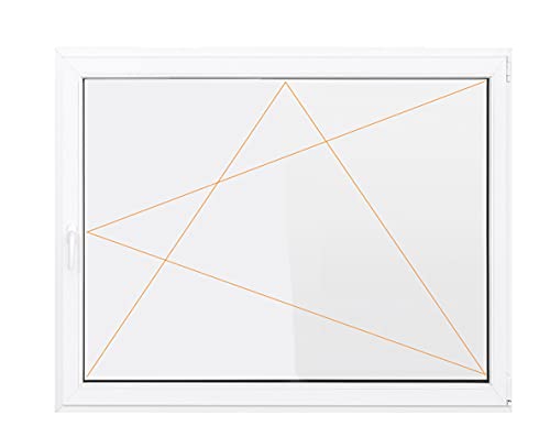 Bastion Fenster Kellerfenster 1 Flügel Dreh-Kipp 2-fach Verglasung RC2 BA weiß 70 mm Profil (1000 x 800 mm Rechts) von SN DECO GROUP