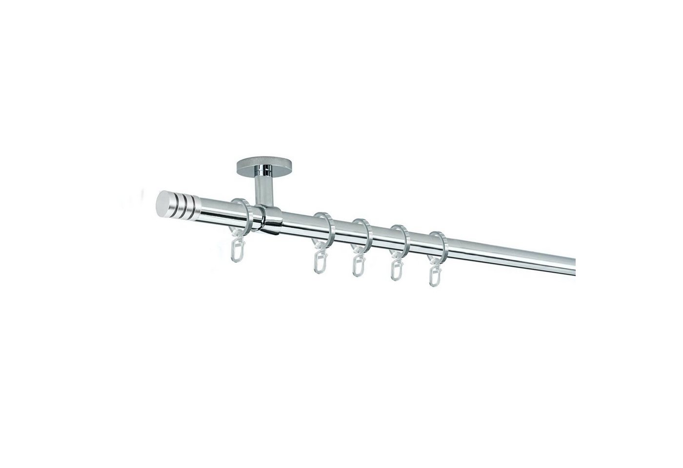 SN DECO GROUP Gardinenstange Lille, Ø 19 mm, 1-läufig, fixmaß, Verschraubt, Stahl, Komplettset mit Ringen SN DECO GROUP Gardinenstange Lille, Ø 19 mm, 1-läufig, fixmaß, Verschraubt, Stahl, Komplettset mit Ringen von SN DECO GROUP