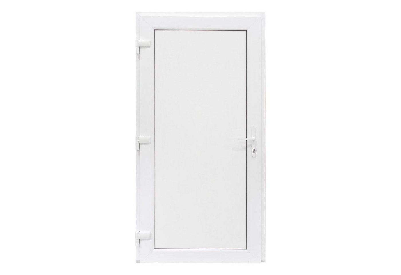 SN DECO GROUP Haustür Bastion Nebeneingangstür, weiß, Drückergarnitur, 1000x2000 mm (Komplett-Set), 5 Kammern und 70 mm Gesamtstärke, 5-fach-Zapfen-Verriegelung von Reze von SN DECO GROUP