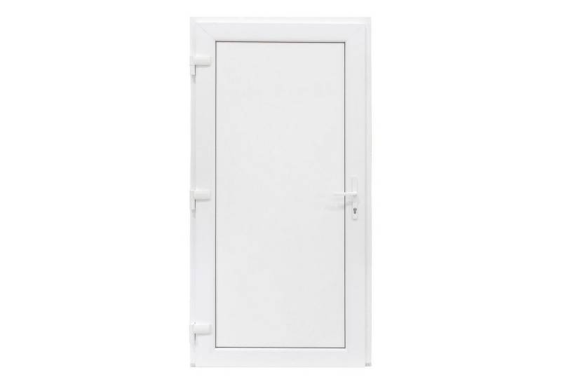 SN DECO GROUP Haustür Bastion Nebeneingangstür, weiß, Drückergarnitur, 1000x2000 mm (Komplett-Set), 5 Kammern und 70 mm Gesamtstärke, 5-fach-Zapfen-Verriegelung von Reze von SN DECO GROUP