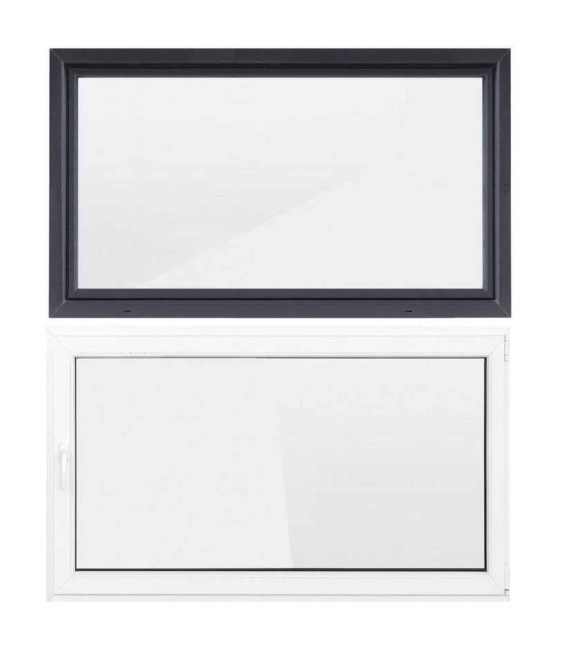 SN DECO GROUP Kellerfenster 1 Flügel, 1000x600, außen anthrazit/innen weiß, 70 mm Profil, (Set), RC2 Sicherheitsbeschlag, Hochwertiges 5-Kammer-Profil von SN DECO GROUP