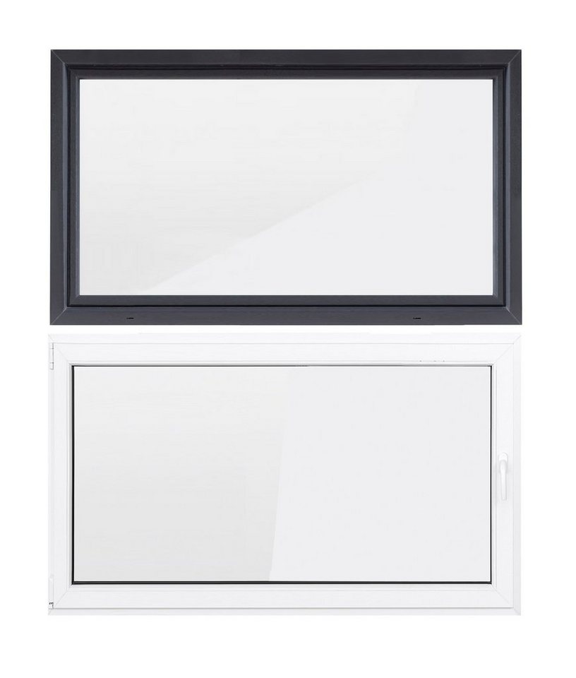 SN DECO GROUP Kellerfenster 1 Flügel, 1000x600, außen anthrazit/innen weiß, 70 mm Profil, (Set), RC2 Sicherheitsbeschlag, Hochwertiges 5-Kammer-Profil von SN DECO GROUP