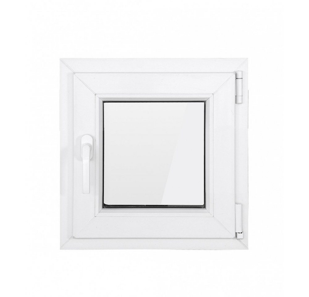 SN DECO GROUP Kellerfenster 1 Flügel 1000x1000 Dreh-Kipp 2-fach Verglasung weiß 70 mm Profil, (Set), RC2 Sicherheitsbeschlag, Hochwertiges 5-Kammer-Profil von SN DECO GROUP
