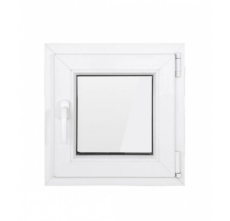 SN DECO GROUP Kellerfenster 1 Flügel 1000x1000 Dreh-Kipp 2-fach Verglasung weiß 70 mm Profil, (Set), RC2 Sicherheitsbeschlag, Hochwertiges 5-Kammer-Profil von SN DECO GROUP
