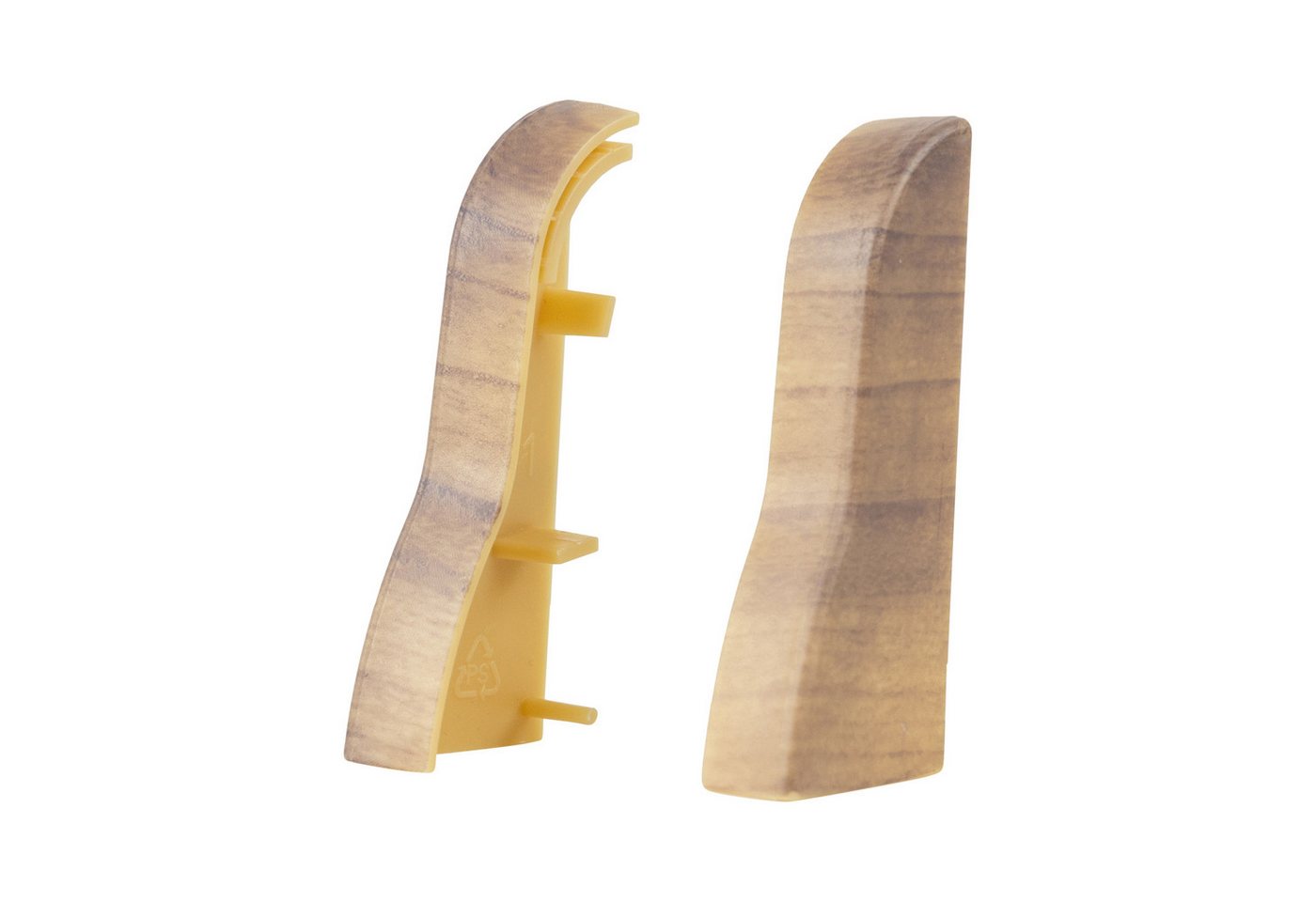 SN DECO GROUP Sockelleisten-Endkappe SN Deco - Sockelleisten Endkappen, 4 Stück Endkappen fur SN Deco VKP Sockelleisten (2 links + 2 Rechts), Kunststoff (PVC) von SN DECO GROUP