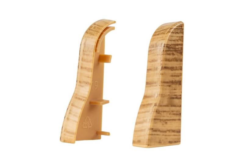 SN DECO GROUP Sockelleisten-Endkappe SN Deco - Sockelleisten Endkappen, 4 Stück Endkappen fur SN Deco VKP Sockelleisten (2 links + 2 Rechts), Kunststoff (PVC) von SN DECO GROUP
