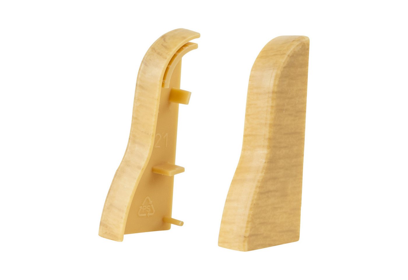 SN DECO GROUP Sockelleisten-Endkappe SN Deco - Sockelleisten Endkappen, 4 Stück Endkappen fur SN Deco VKP Sockelleisten (2 links + 2 Rechts), Kunststoff (PVC) von SN DECO GROUP