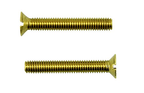 SN-TEC Messing Schlitz Gewindeschrauben DIN 963 mit Senkkopf M6 x 35mm (20 Stück) von SN-TEC