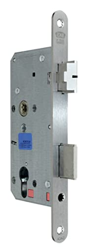 BKS Automatik Türschloss Selbstverriegelnd B 2124 für Profilzylinder 55/72/8, Edelstahl Stulp: 20 x 235mm abgerundet incl. SN-TEC Montagematerial (DIN RECHTS) von SN-TEC