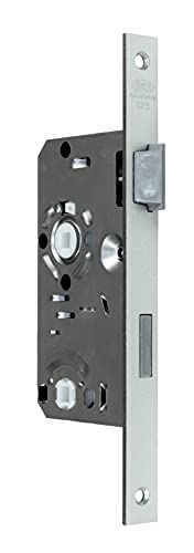 BKS Standard Badezimmer Türschloss mit Vierkant 55/78/8, Stulp: 20 x 235mm eckig, DIN Rechts incl. SN-TEC® Montageset von SN-TEC