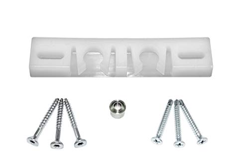 GU Türschnäpper/Balkontürschnäpper/Fensterschnäpper Kunststoff 9.33434.07 (9-33434-07-0-0) inclusive Rollzapfen & SN-TEC Montagematerial von SN-TEC