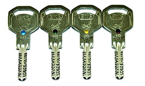 SN-TEC Austausch Glas Kugel für BKS Janus Schlüssel der Serie 45 und 46 (Gelb/Grün/Blau/Lila/Braun/Weiß/Schwarz) (10 Stück) (Braun) von SN-TEC