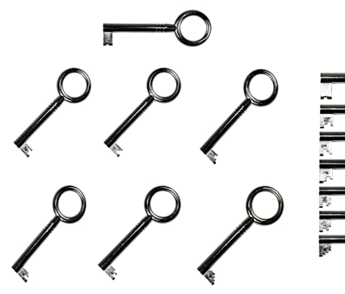 SN-TEC Dezent Möbelschlüssel, Bartschlüssel, Schrankschlüssel, vernickelt, mit Dornloch 4,1mm, Schließung 1 bis 6 oder IC möglich (2 Stück, Schließung: 3) von SN-TEC