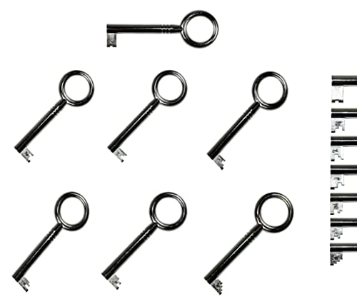 SN-TEC Dezent Möbelschlüssel, Bartschlüssel, Schrankschlüssel, vernickelt, mit Dornloch 4,1mm, Schließung 1 bis 6 oder IC möglich (2 Stück, Schließung: IC) von SN-TEC