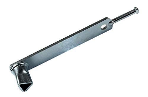 SN-TEC Dreikantschlüssel, Pfostenschlüssel, Feuerwehrschlüssel mit Niethaken für versenkbare Poller M12 (19mm) nach DIN 22417 von SN-TEC