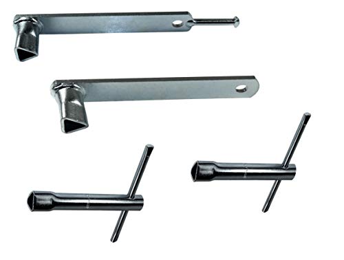 SN-TEC Dreikantschlüssel Set, Pfostenschlüssel, Feuerwehrschlüssel (4er Set) von SN-TEC