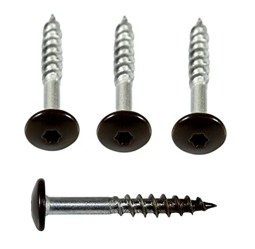 SN-TEC Fassadenschrauben Rostfrei Edelstahl V4A 5,5x25 mm, braun Pulverbeschichtet RAL 8014 mit Torx T20 Aufnahme (Mengenauswahl möglich) (100) von SN-TEC