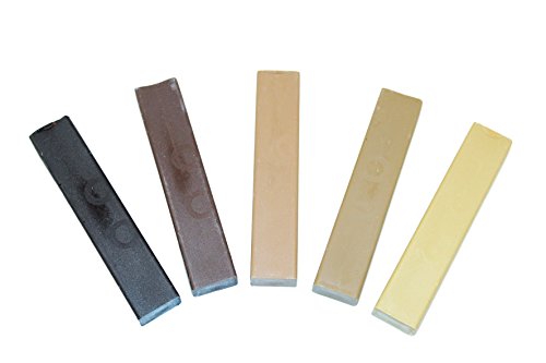 SN-TEC Hartwachs Sortiment für Eiche, Nussbaum (Set mit 5 Stangen) von SN-TEC