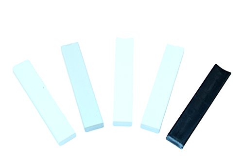 SN-TEC Hartwachs Sortiment für RAL-Töne, Weiß, Grau und Schwarz (Set mit 5 Stangen) von SN-TEC