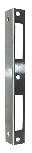 SN-TEC Haustür Winkelschließblech S401 Links/Rechts verwendbar 190x20x20x1,5mm geeignet z.B für BKS Haustürschlösser Serie 0024 (Edelstahl Matt) von SN-TEC