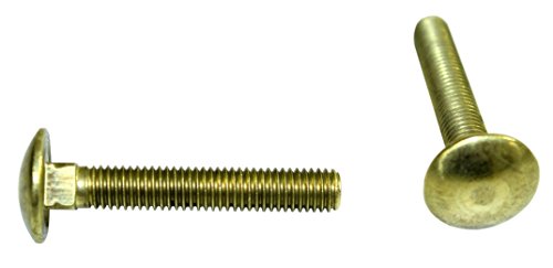 SN-TEC Massiv Messing Schlossschrauben/Flachrundkopfschrauben/Schloßschrauben M5 x 45mm ähnlich DIN603 (10 Stück) von SN-TEC