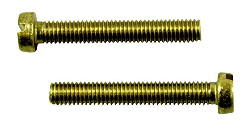 SN-TEC Messing Schlitz Gewindeschrauben DIN 84 mit Zylinderkopf M6 x 60mm (10 Stück) von SN-TEC