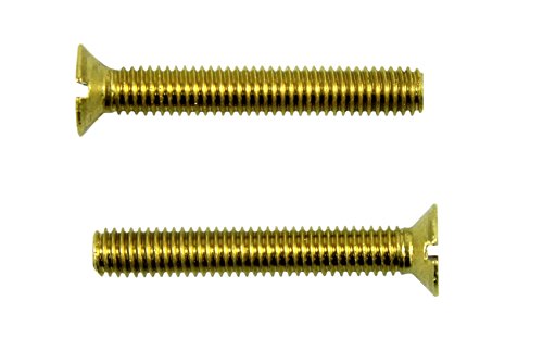 SN-TEC Messing Schlitz Gewindeschrauben DIN 963 mit Senkkopf M5 x 20mm (20 Stück) von SN-TEC