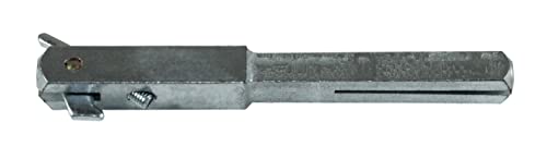 SN-TEC Scheren Wechselstift, Vierkantstift einseitig abgesetzt von 10mm auf 8mm, mit Scherenbefestigung, Länge: 80, 100 oder 132mm (Gesamtlänge: 132mm (Maß A: 75mm / Maß B: 57mm)) von SN-TEC