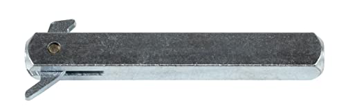 SN-TEC Scheren Wechselstift, Vierkantstift für einseitige Befestigung, mit Scherenbefestigung, Stärke 8 oder 10mm, Länge: 65 oder 80mm (10 x 80mm) Hell Verzinkt von SN-TEC