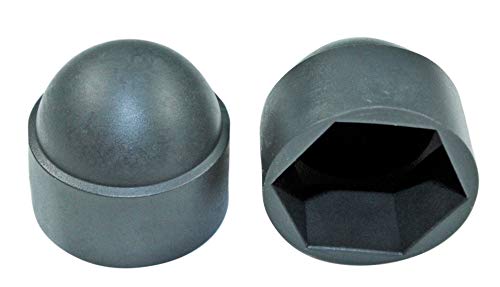 SN-TEC Sechskant Abdeckkappen Kunststoff, Größen Auswahl von M4 bis M16 (SW 7 bis SW 24), Farben Auswahl: schwarz/weiß/grau/anthrazit (25 Stück) (M4 / SW 7mm, Anthrazit) von SN-TEC
