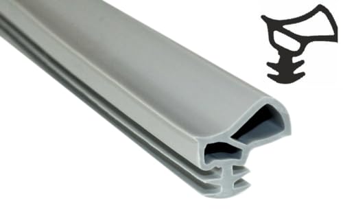 SN-TEC Stahlzargendichtung, Türdichtung, Ersatzdichtung, Z 1180, Breite: 16mm, Höhe: 11mm zum einstecken, Farbauswahl: weiß/grau (Grau, 5 Meter) von SN-TEC