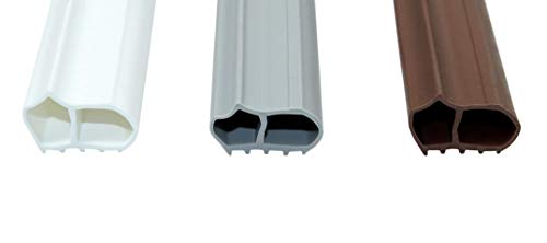 SN-TEC Stahlzargendichtung/Türdichtung SNZ 1114, 10x17mm für 10mm Nut, Farbauswahl: Weiß/Grau/Braun (30 Meter, Weiß) von SN-TEC