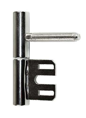 SN-TEC Standard Türband Set 2-teilig für Holztüren mit Stahlzargen, Rolle 15mm, Stift 10mm (10 Stück, Edelstahl matt) von SN-TEC