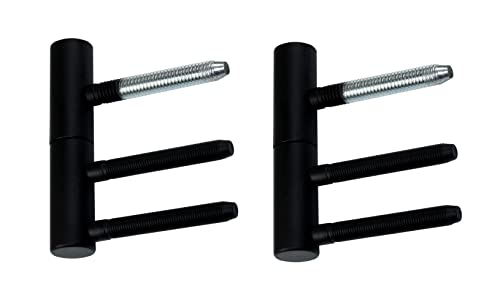 SN-TEC Standard Türband Set 3420, 2-teilig Schwarz matt für Holztüren mit Holzzargen, Rolle 15mm, Stift 10mm (2 Stück) von SN-TEC