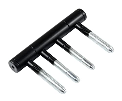 SN-TEC Standard Türband Set 4426, 3-teilig schwarz für Holztüren mit Holzzargen, Rolle 15mm, Stift 8mm (10 Stück) von SN-TEC