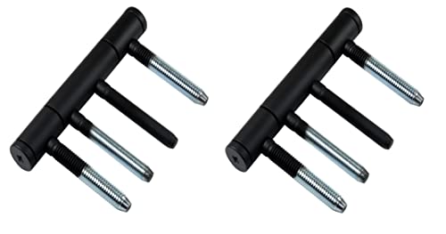 SN-TEC Standard Türband Set 4426, 3-teilig schwarz matt für Holztüren mit Holzzargen, Rolle 15mm, Stift 8mm (2 Stück) von SN-TEC