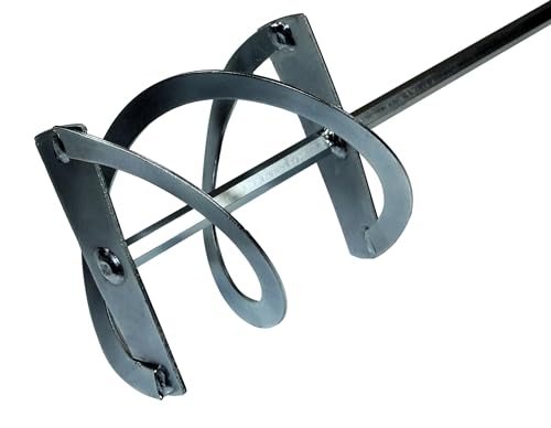 Wendelrührer | Mörtelrührer | Rührquirl | Rührkorb | Quirl | Betonmischer mit Doppelwendel - Ø 85 x 400 mm - Sechskant-Schaft - Geeignet für Fliesenkleber, Mörtel & Putze - Mischgut bis 8 kg von SN-TEC